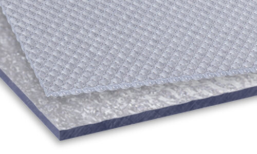 Surface textures of industrial grade polycarbonate sheets